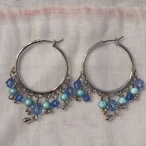 Beaded hoop earrings